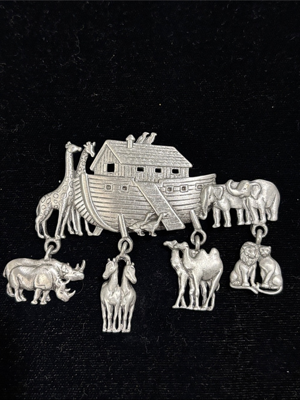 JJ Pewter Noah’s Ark Brooch
